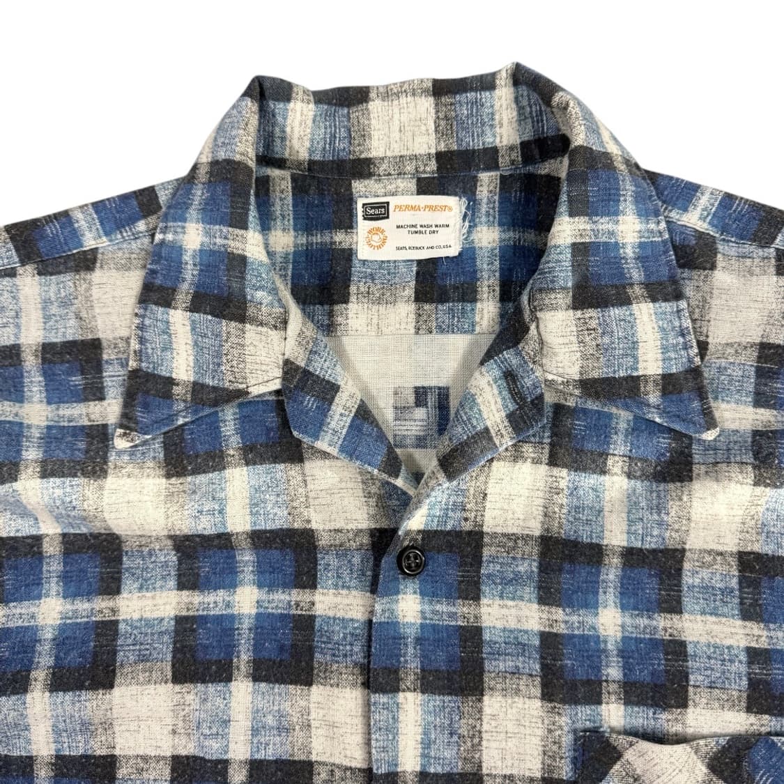빈티지 70s Sears Plaid Flannel Shirt 시어스 셔츠 상품이미지3