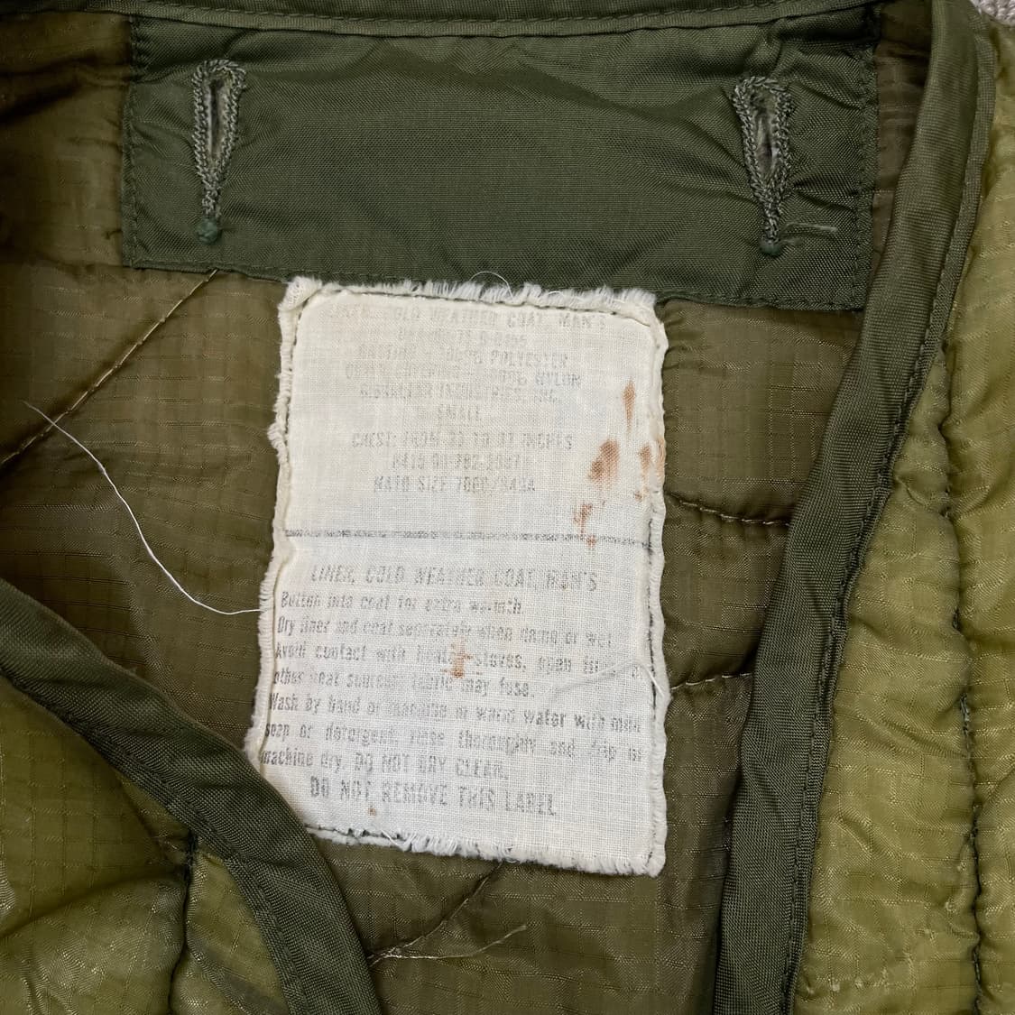 70s us army m65 og 내피 단품 s 상품이미지2