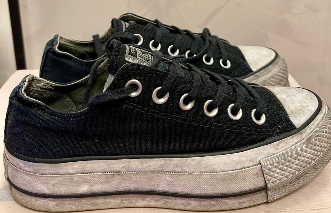 CONVERSE 척테일러 올스타 리프트 빈티지 워시드블랙 235 상품이미지2