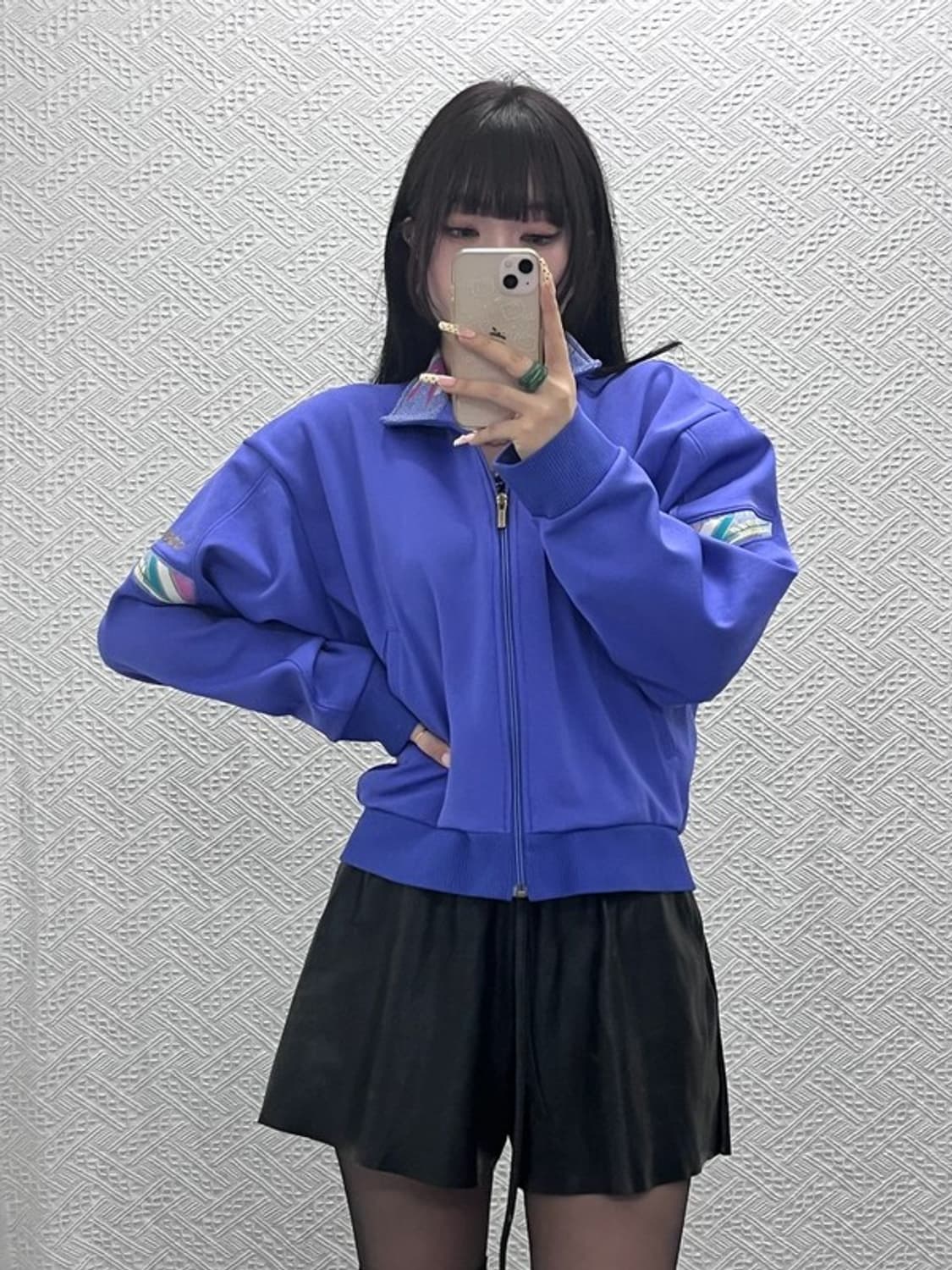 아디다스 재팬 빈티지 레트로 90's 패턴 져지 집업 M C10035 상품이미지1