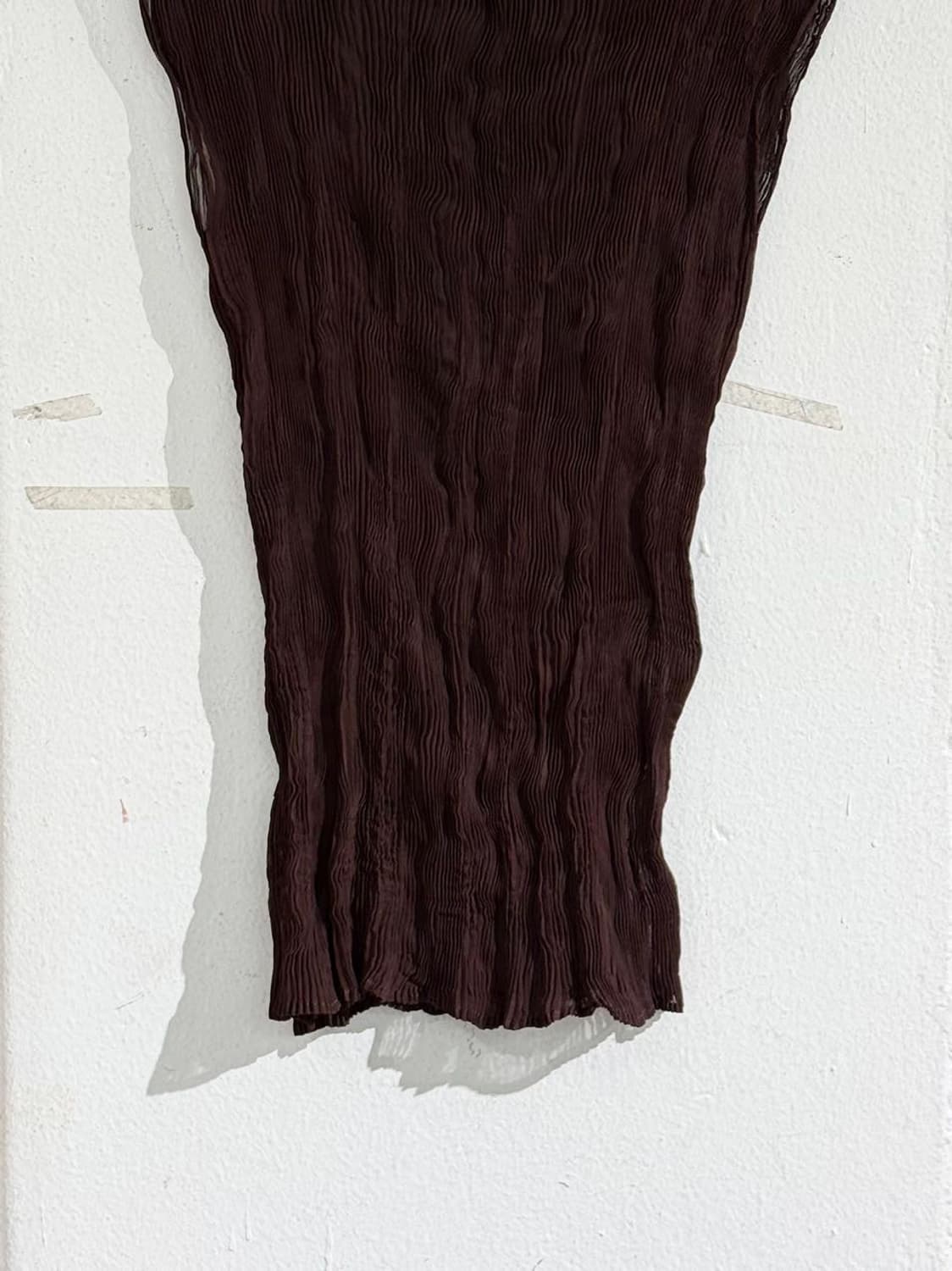 이세이 미야케 화이트라벨 브라운 링컬 슬리브리스 탑 상품이미지5