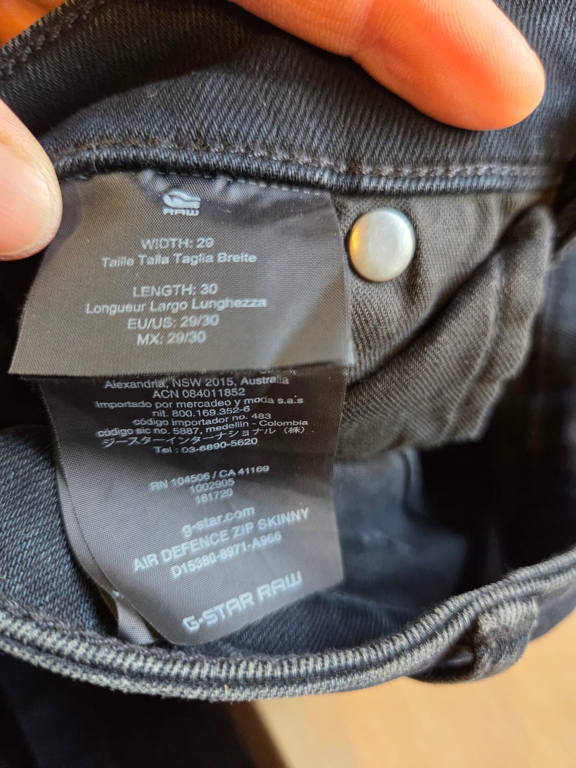 G-Star RAW 디펜스 블랙 데님남여공용 (스판)W29/L30 상품이미지7