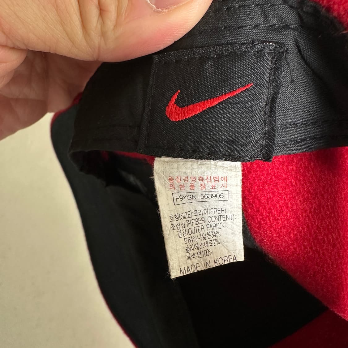 90년대 나이키 빈티지 울 혼방 캡 레드 (F9YSK)  상품이미지6