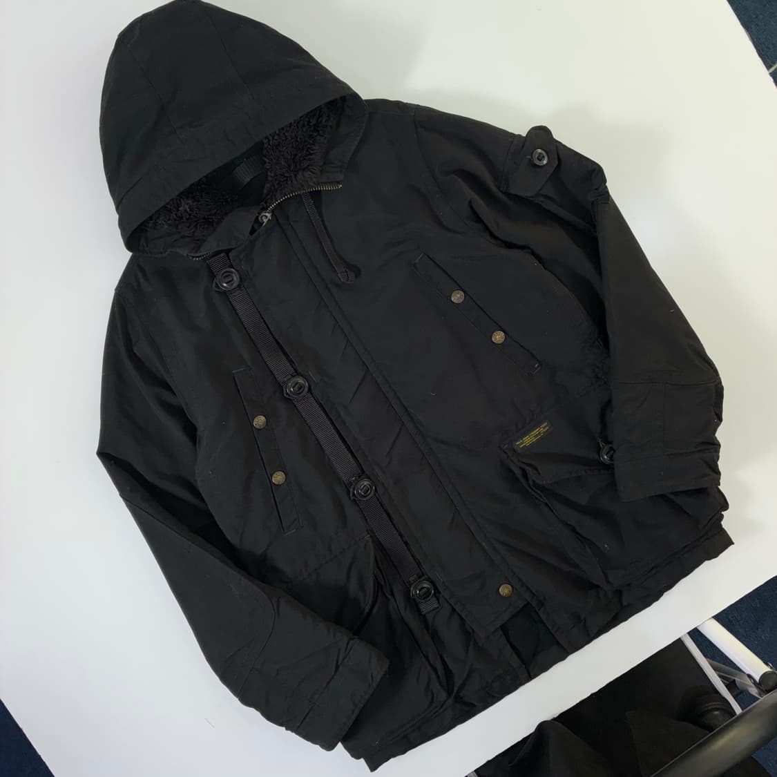 Polo jeans 폴로 진스 블랙 울르죠 N3B 다운 파카 자켓 상품이미지2