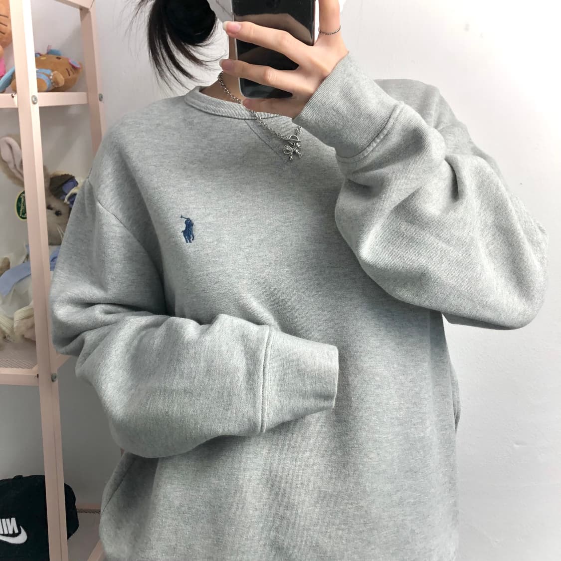 폴로 그레이 맨투맨 상품이미지2