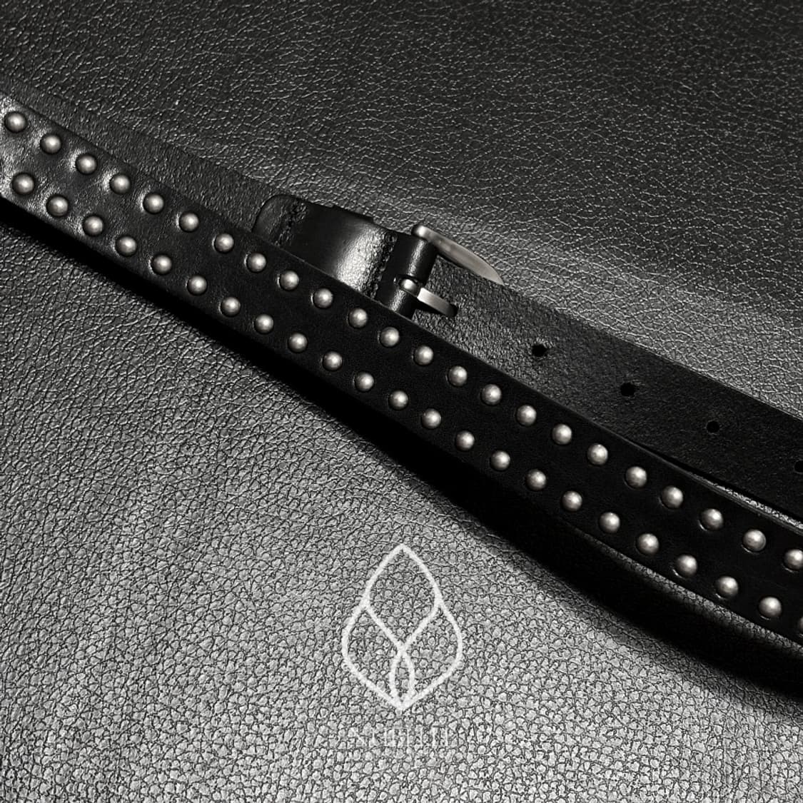 🌗 Stud vegetable belt / 스터드 베지터블 소가죽 벨트 상품이미지9