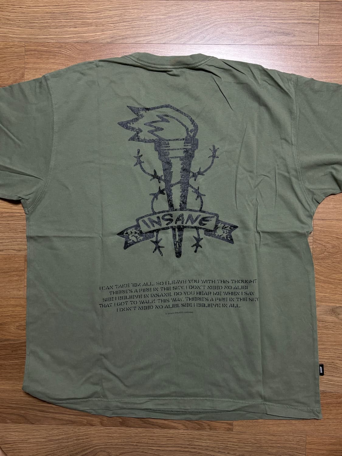 인세인개러지 Revolution Tee  WashedGreen 3size 상품이미지3