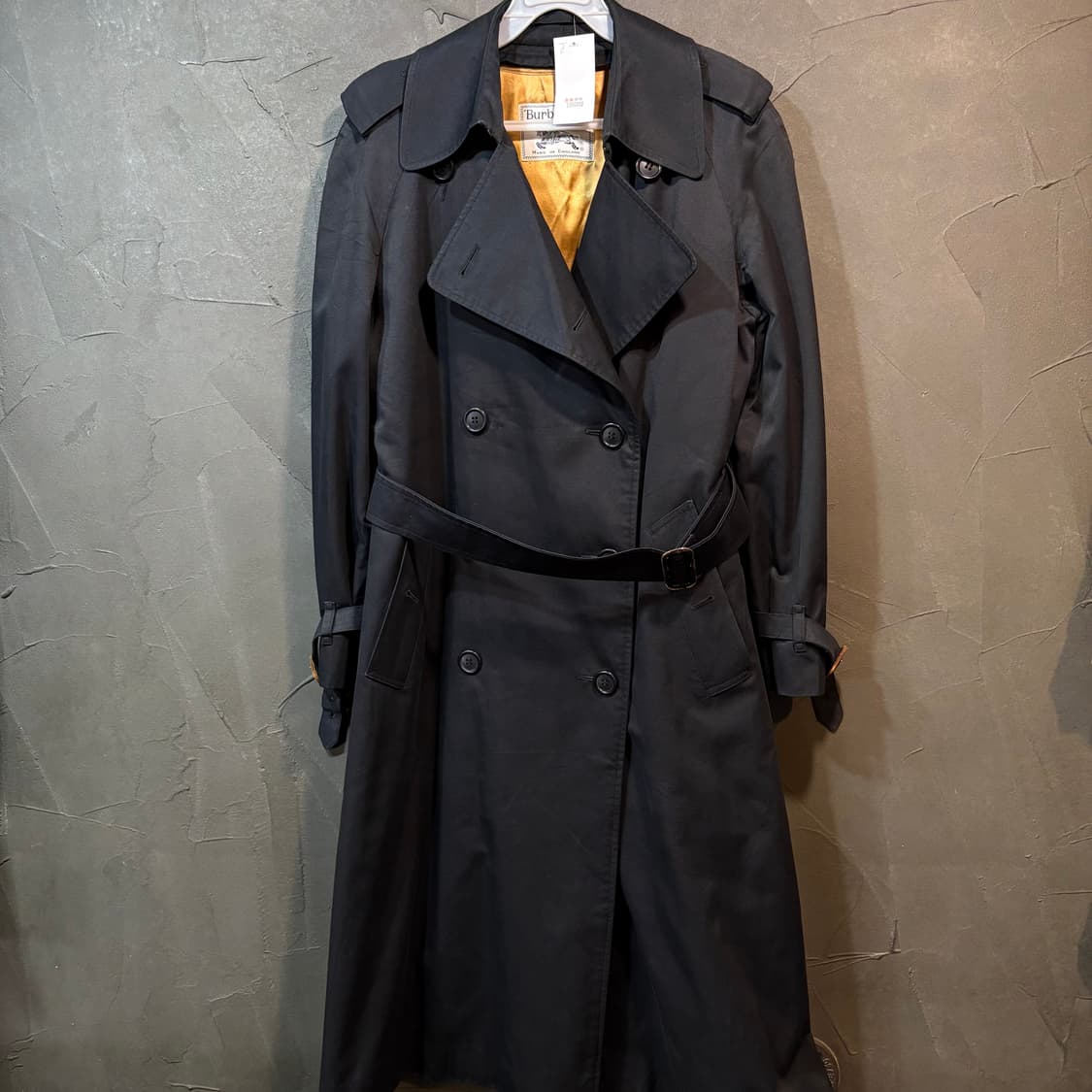 [M] BURBERRY 버버리 빈티지 블랙 더블 트렌치 코트 상품이미지1