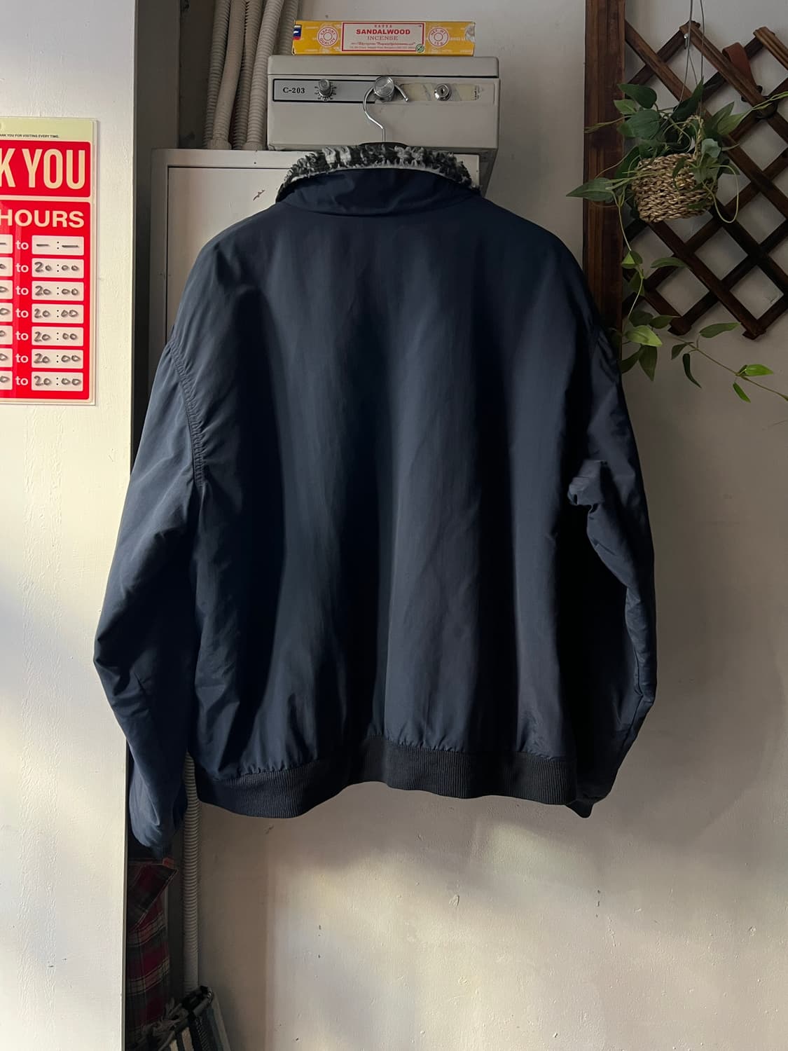 [XL]90's 엘엘빈 USA 딥파일 네이비 웜업 자켓 상품이미지8