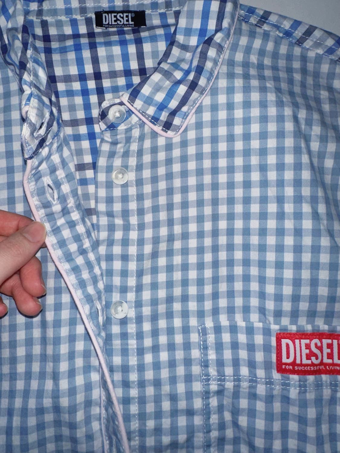 Diesel 디젤 체크 반팔 셔츠 상품이미지3