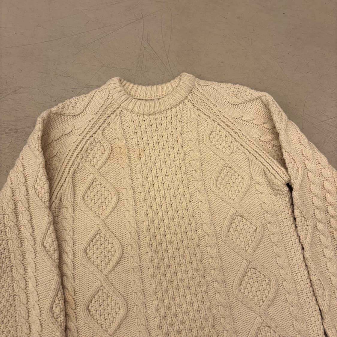 빈티지 케이블 아이보리 니트 상품이미지2