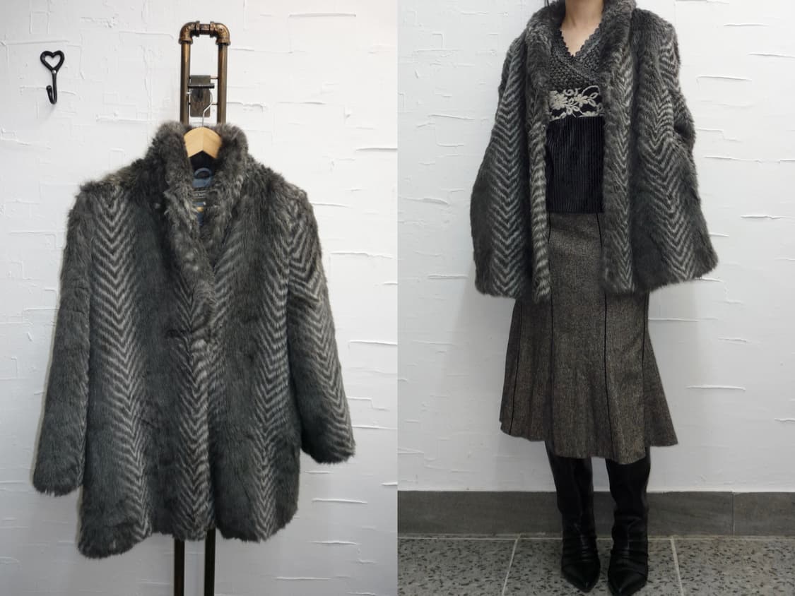 graphite fur jacket 상품이미지1