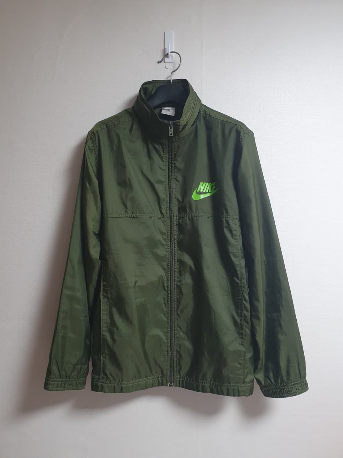 나이키 카키 히든 후드 바람막이 자켓 XL 메쉬안감 상품이미지1