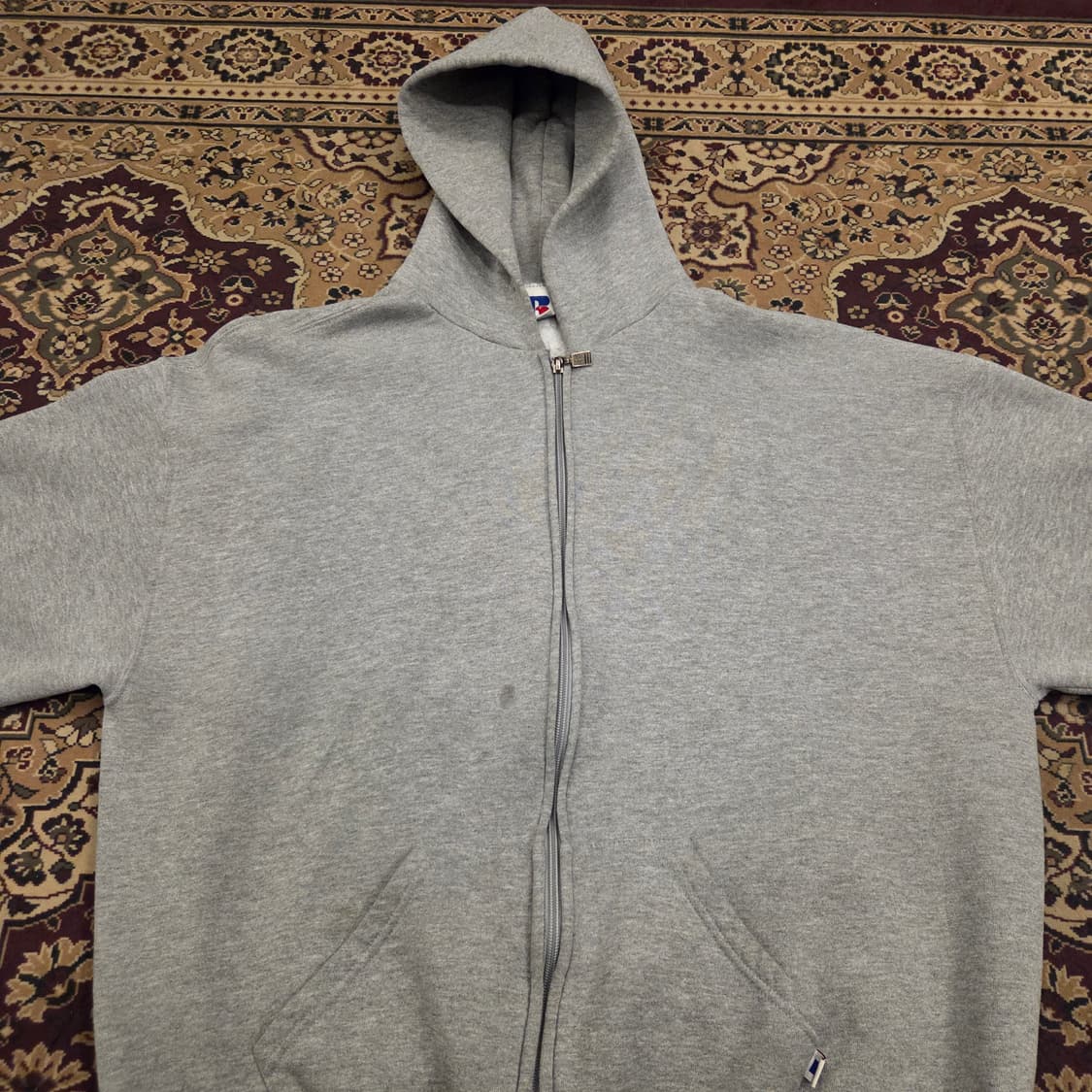 90s 빈티지 러셀 후드집업 그레이 XL 상품이미지3