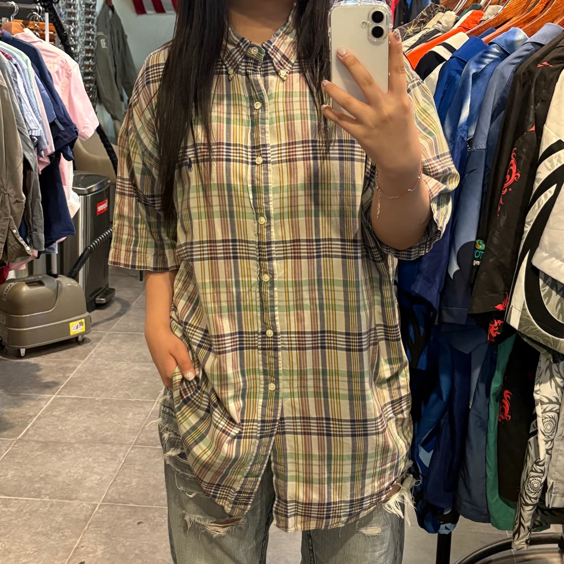 [NO.9] 폴로 반팔 체크셔츠 상품이미지2