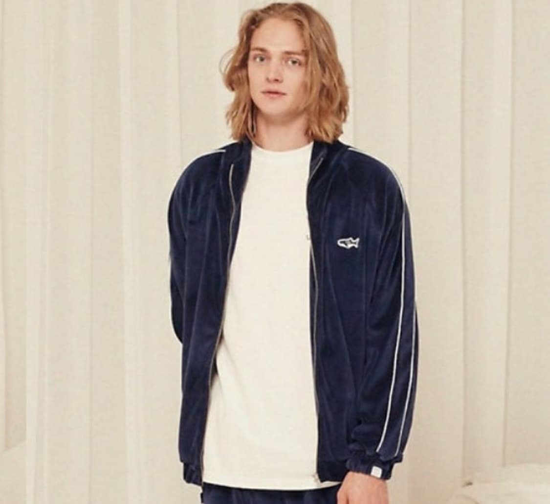 어반디타입 벨벳 트레이닝 세트 네이비 상품이미지3