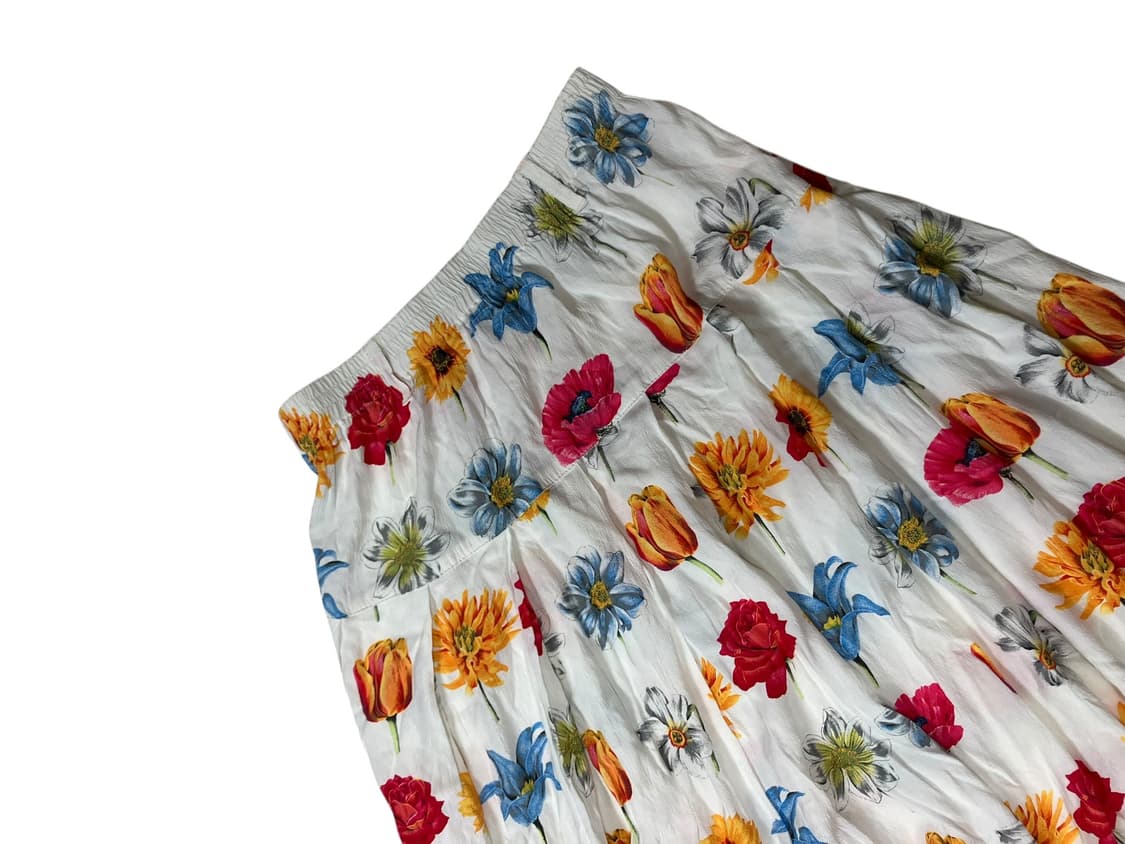 오일릴리 플라워 패턴 롱 플리츠 스커트 S 상품이미지2