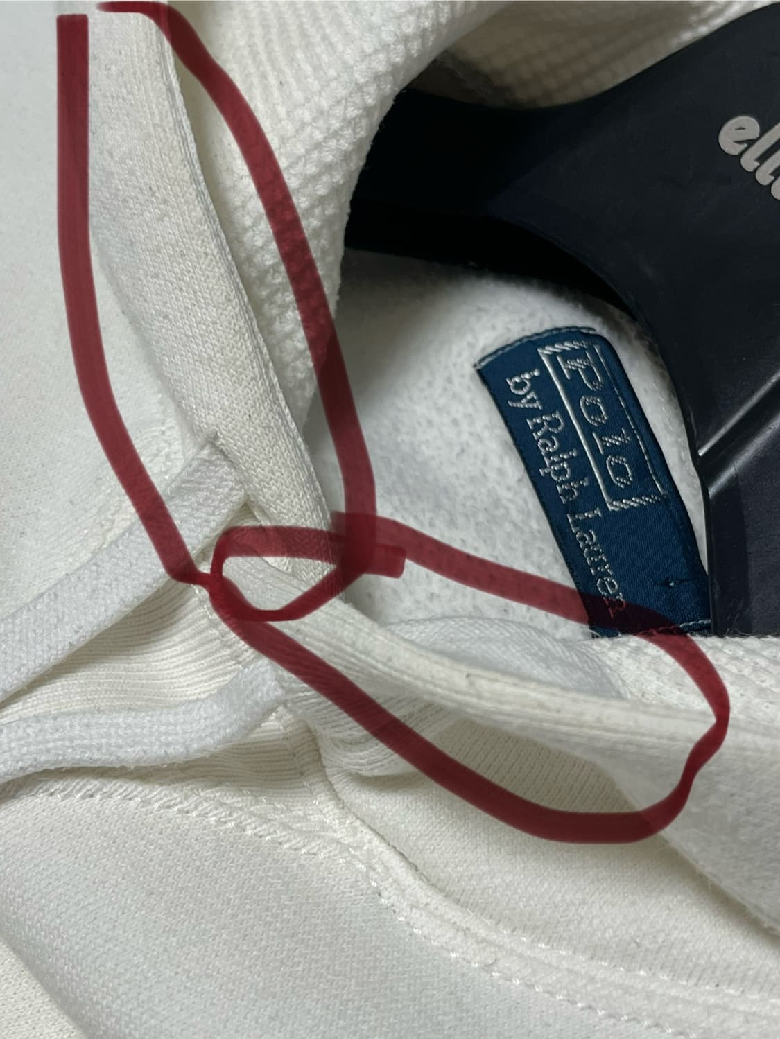 폴로 랄프로렌 빅포니 로고 화이트 후드티 상품이미지5