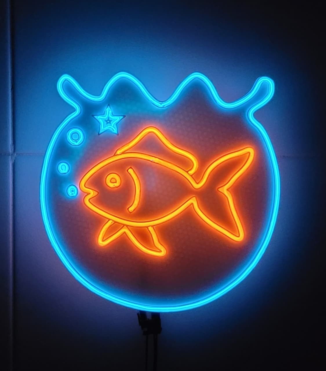 금붕어 어항 네온사인 led 램프 조명 무드등 상품이미지1