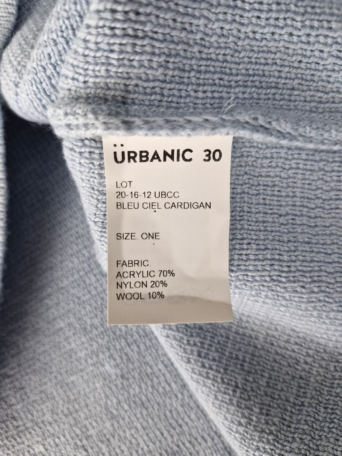 얼바닉 URBANIC30 블루 씨엘 가디건 상품이미지8