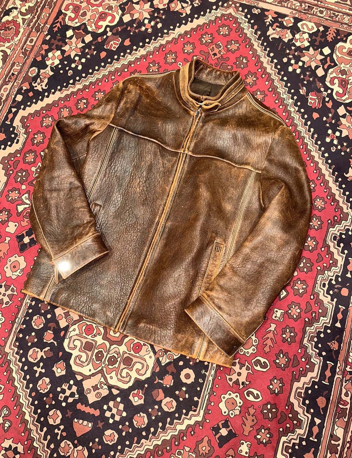 ( XL-2X ) 가죽자켓 레더자켓 워크웨어 아메카지 빈티지가죽 상품이미지6