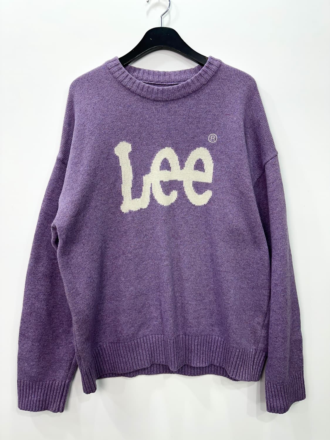 LEE 빅 트위치 로고 니트 퍼플 L 상품이미지1