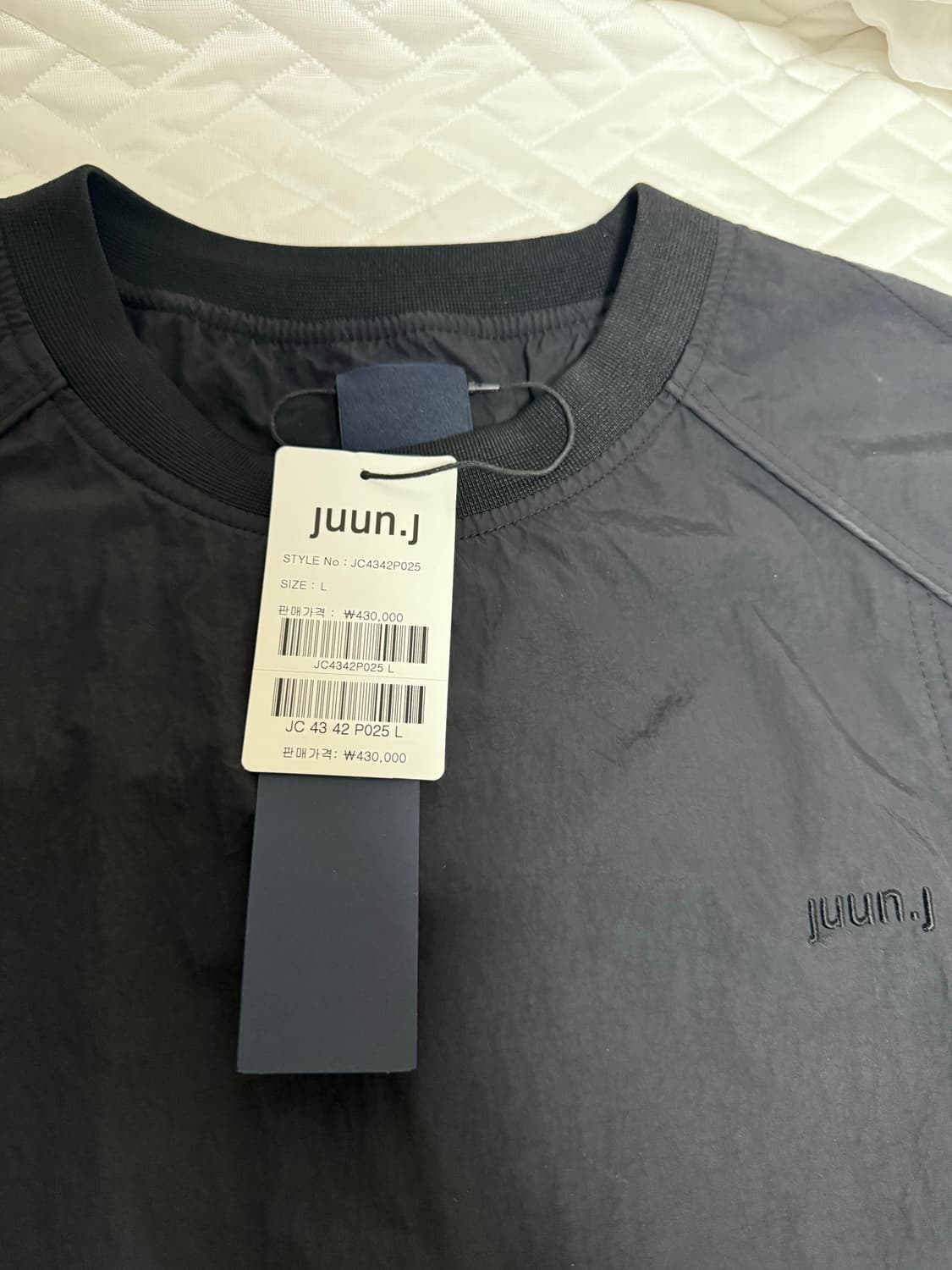 준지 Juun.J 24ss 나일론 포켓 디테일 숏 슬리브 블랙 L 상품이미지2