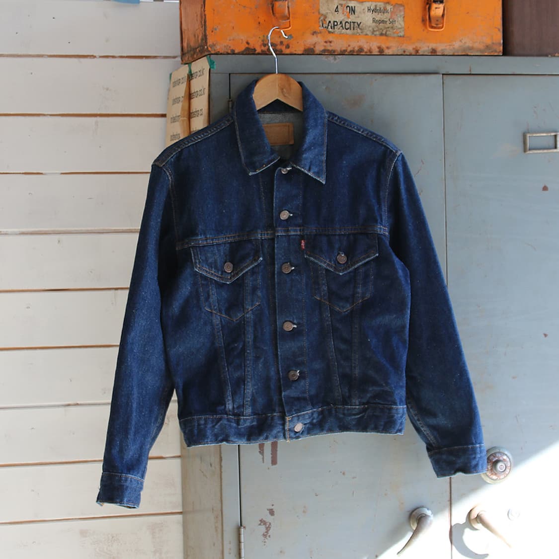 (착용컷) 90's 리바이스 70505-0217 데님 트러커 자켓 95 상품이미지3