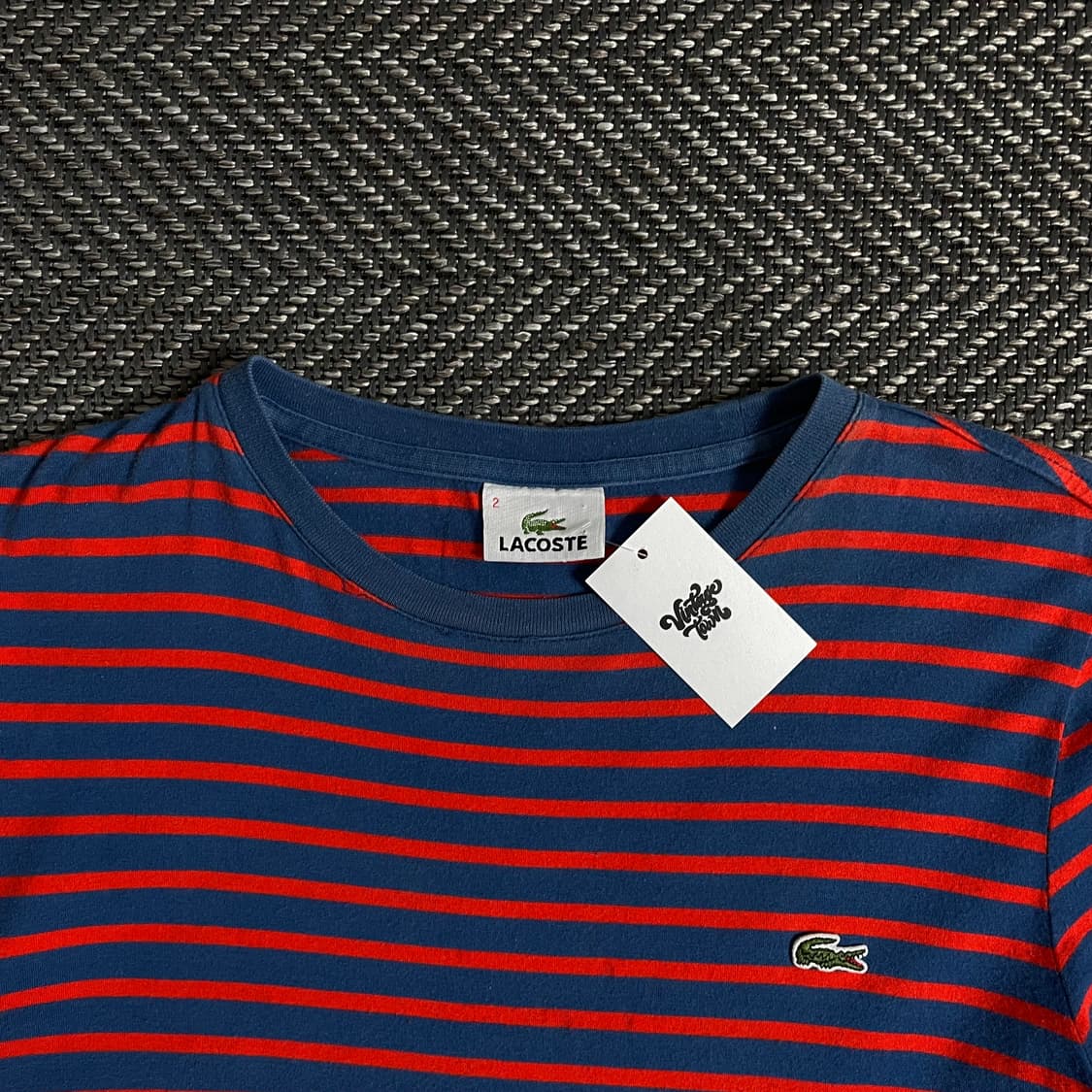 라코스테 자수로고 단가라 반팔 티셔츠y 2902 상품이미지4