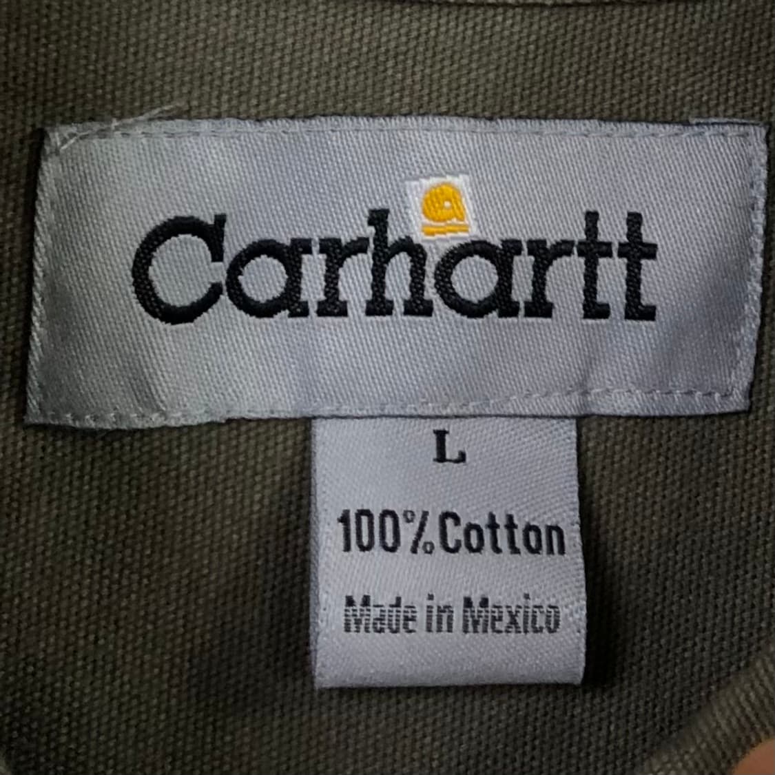 105 칼하트 카키 헤비 워크 셔츠 상품이미지3