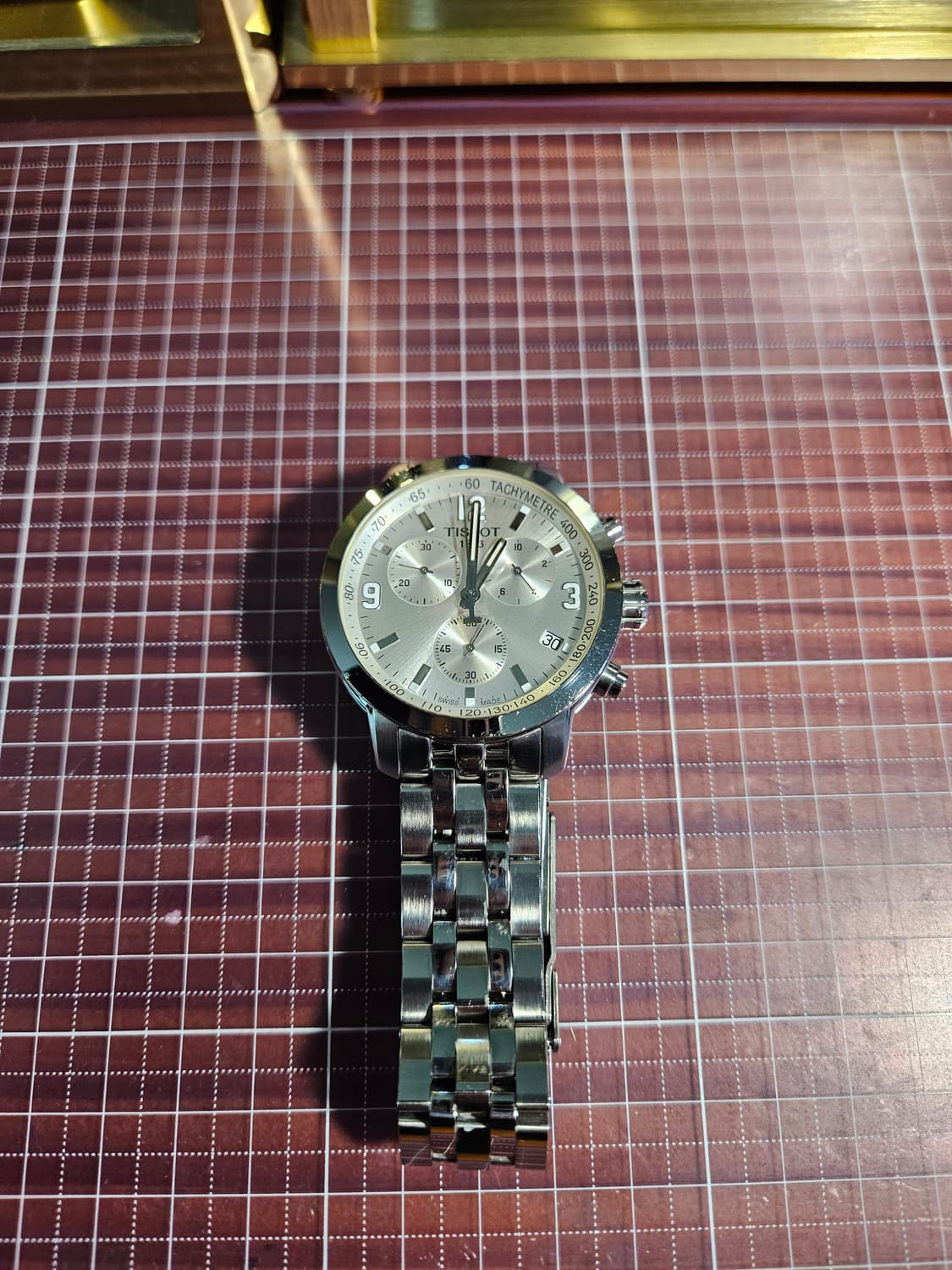 티쏘 Tissot PRC200 크르노 실버 메탈 시계 쿼츠 상품이미지3