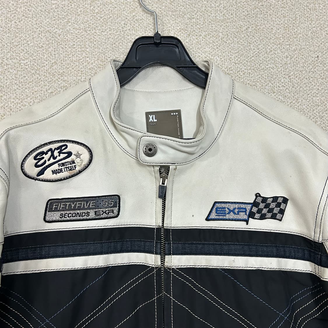 (XL) EXR 화이트앤블랙 레이싱 자켓  상품이미지3