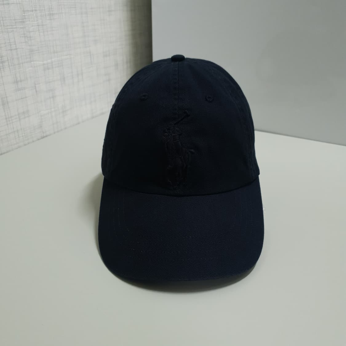 OS) 폴로 랄프로렌 신형 클래식 빅포니 로고 볼캡 모자 올블랙 상품이미지2