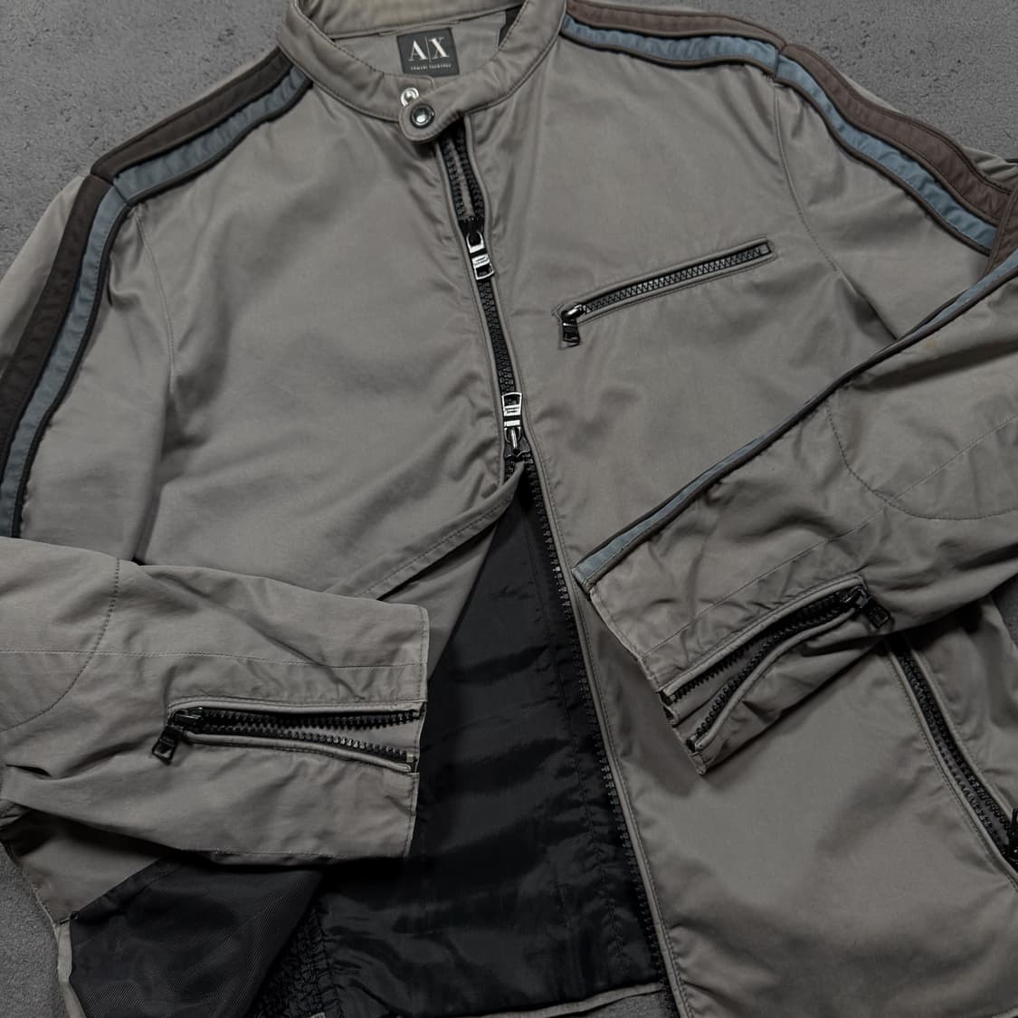 알마니 익스체인지 사이드라인 투웨이 바이커 자켓 상품이미지3