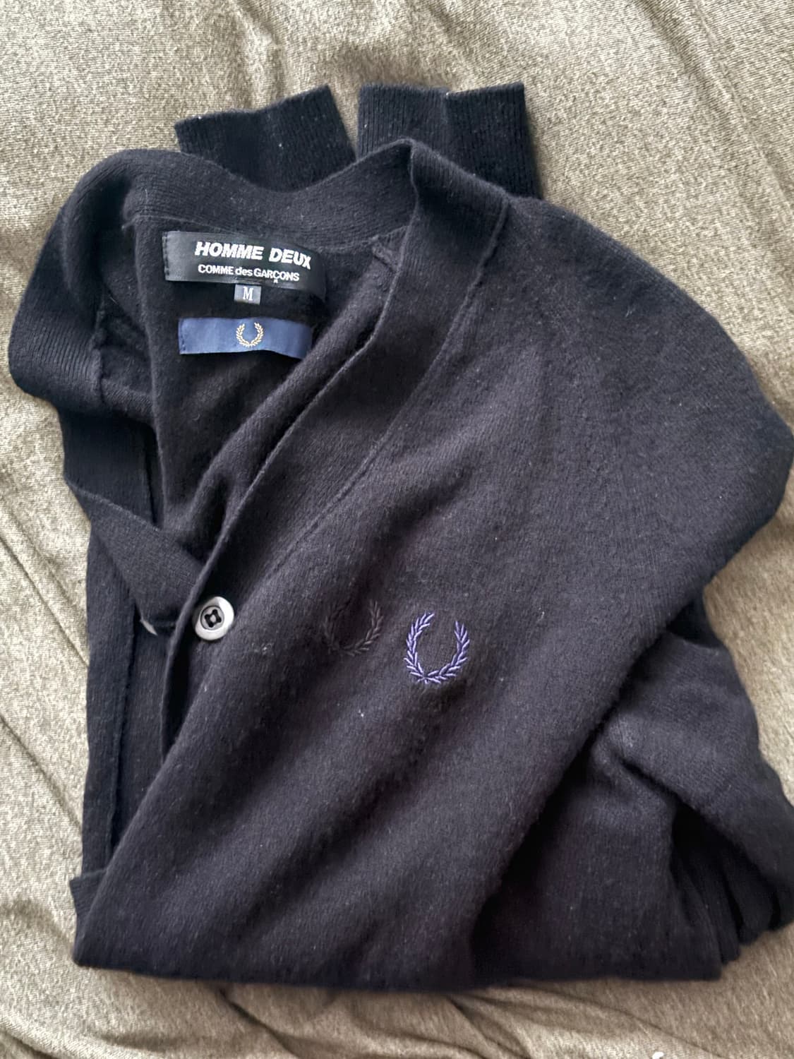 꼼데가르송 프레드페리 가디건 블랙 상품이미지1