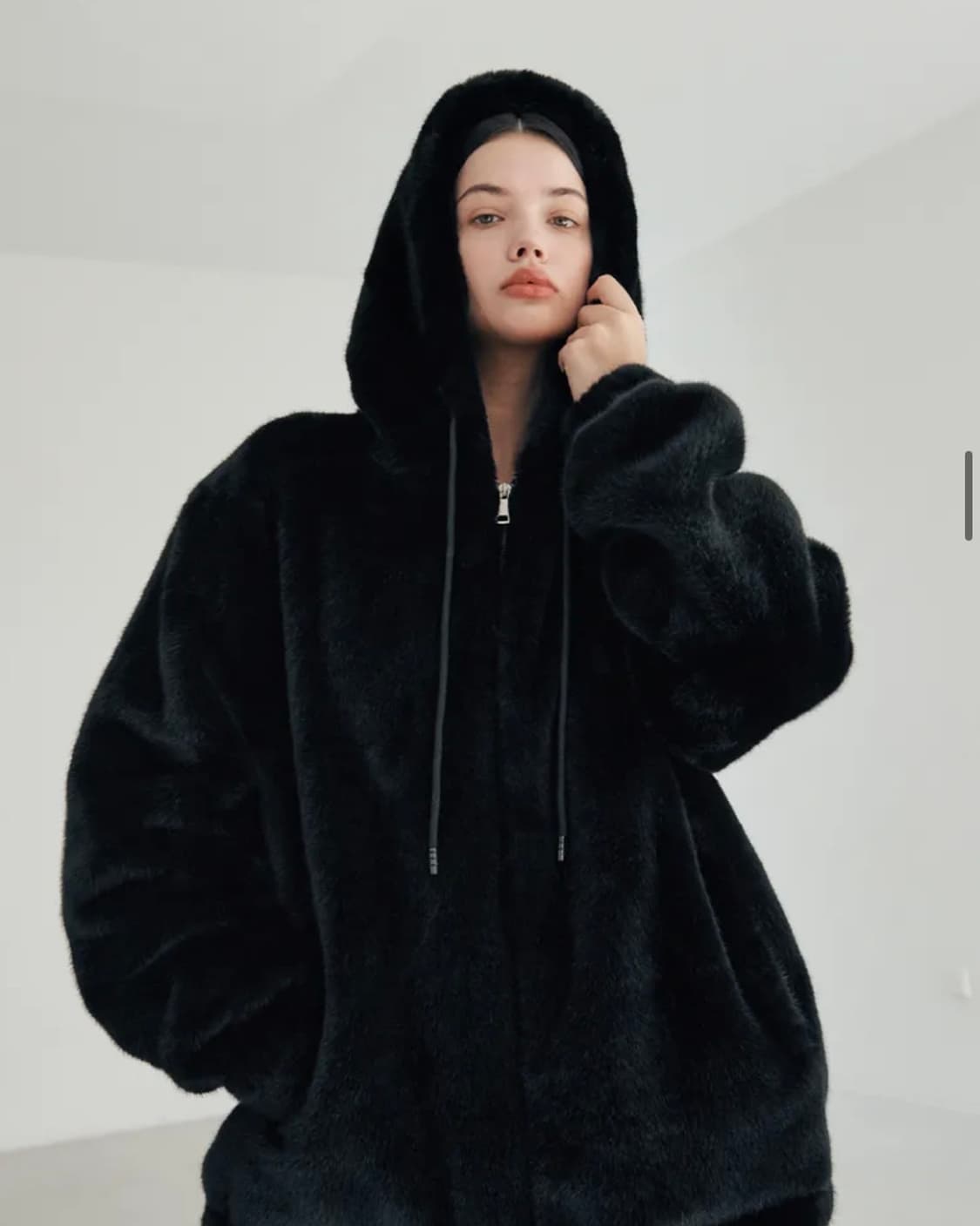 페이크퍼 블랙자켓 상품이미지2