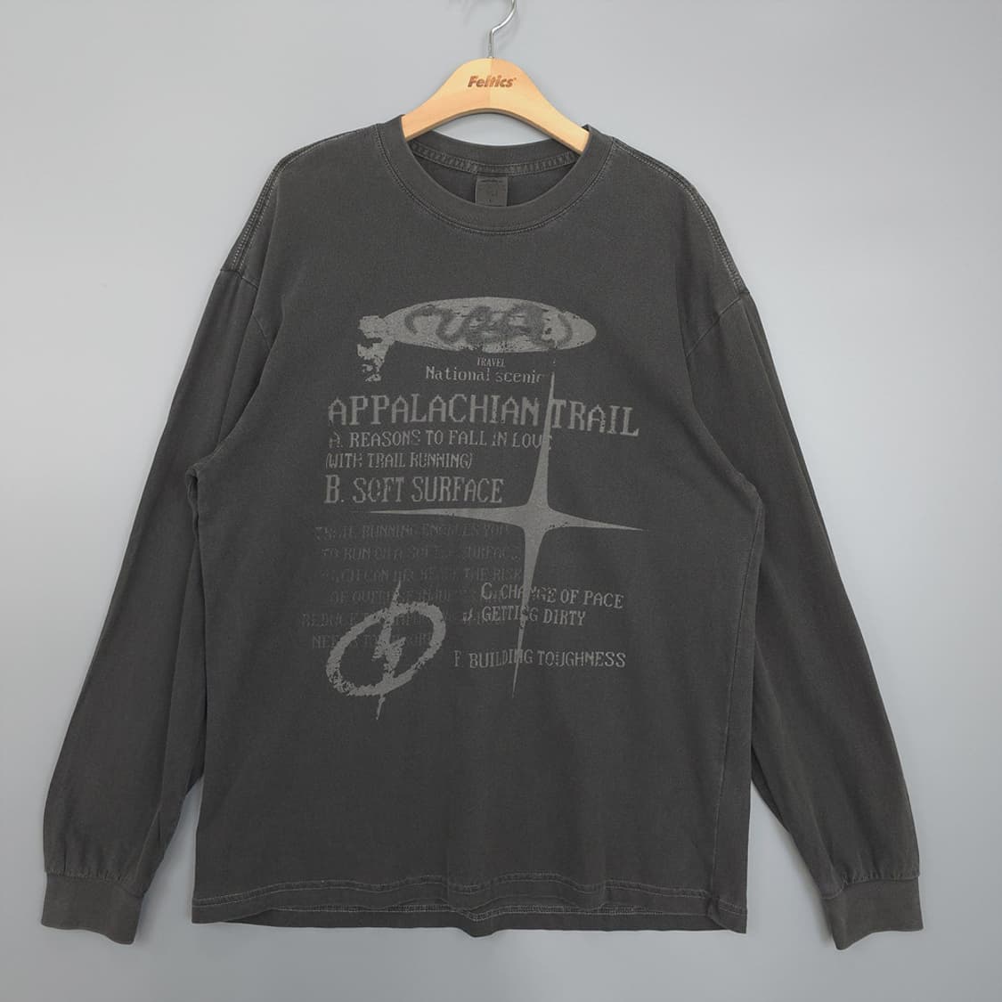 트래블 TRAVEL 그래픽 워싱 긴팔티셔츠 L 상품이미지1