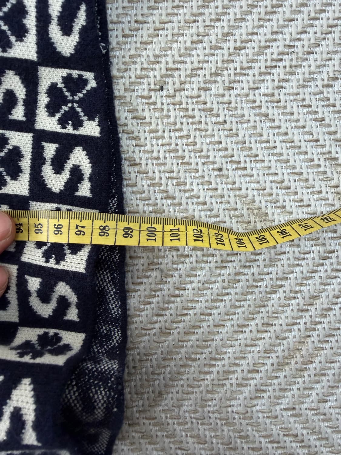 정품) 산드로 자카드 니트 원피스 네이비 38 상품이미지10