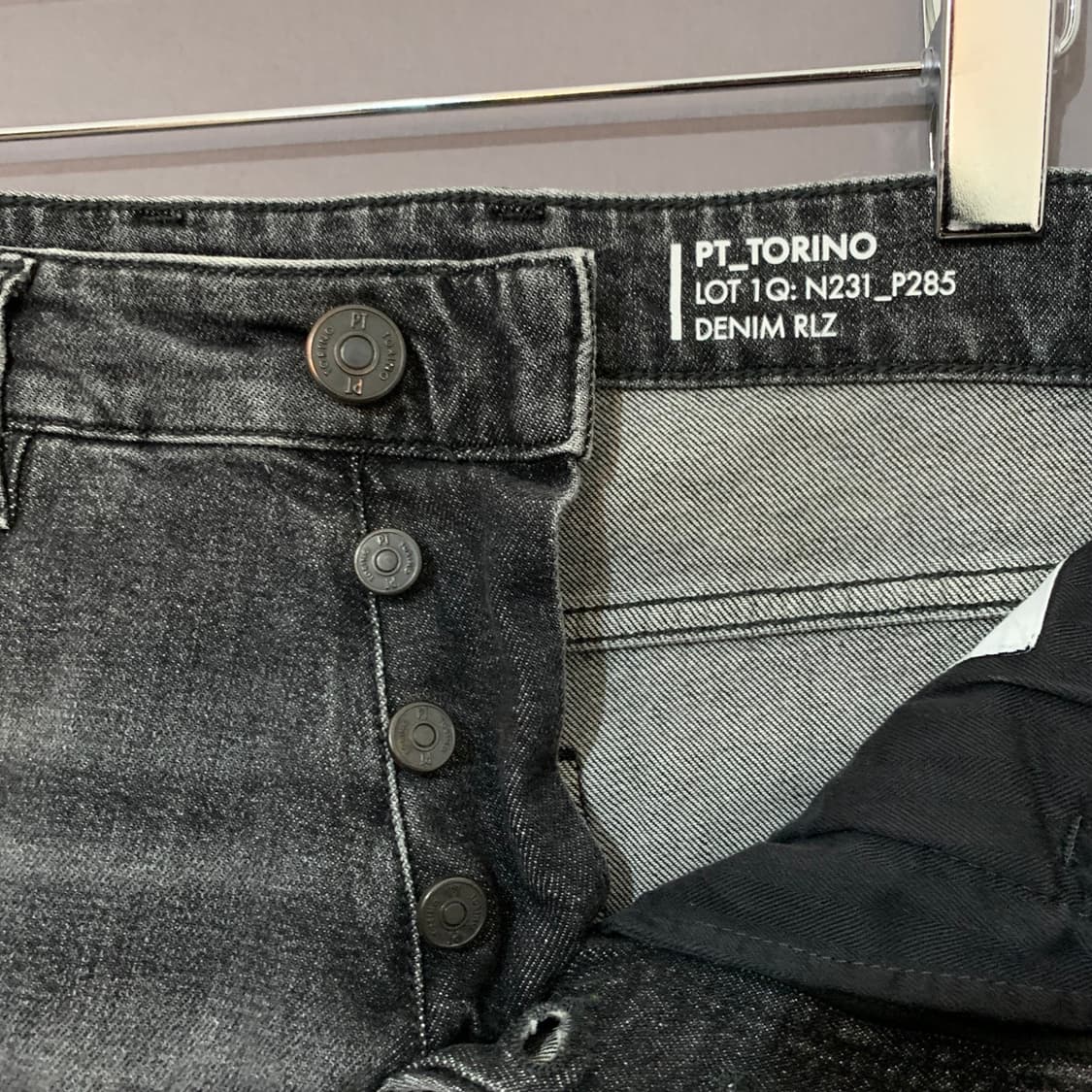 30인치 PT토리노 레게 롤업 워싱 스판 흑청 데님 청바지 상품이미지6