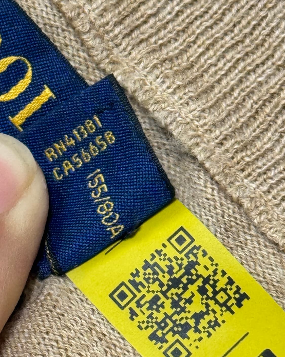 폴로 랄프로렌 베이지 면 가디건 상품이미지5