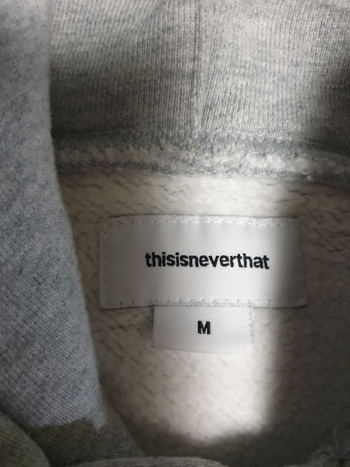 디스이즈네버댓 혜비 레터링 자수 기모 후드티 그레이 (M) 상품이미지4