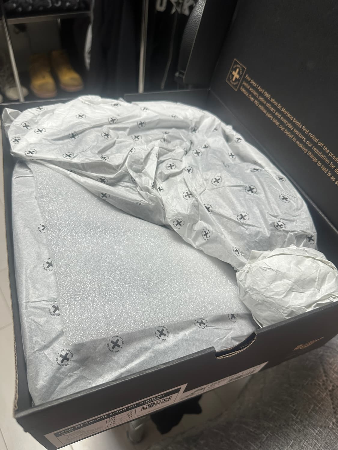 닥터마틴 x 릭 오웬스 1460 쿼드 솔 메가 레이스 부츠 블랙 280 상품이미지2