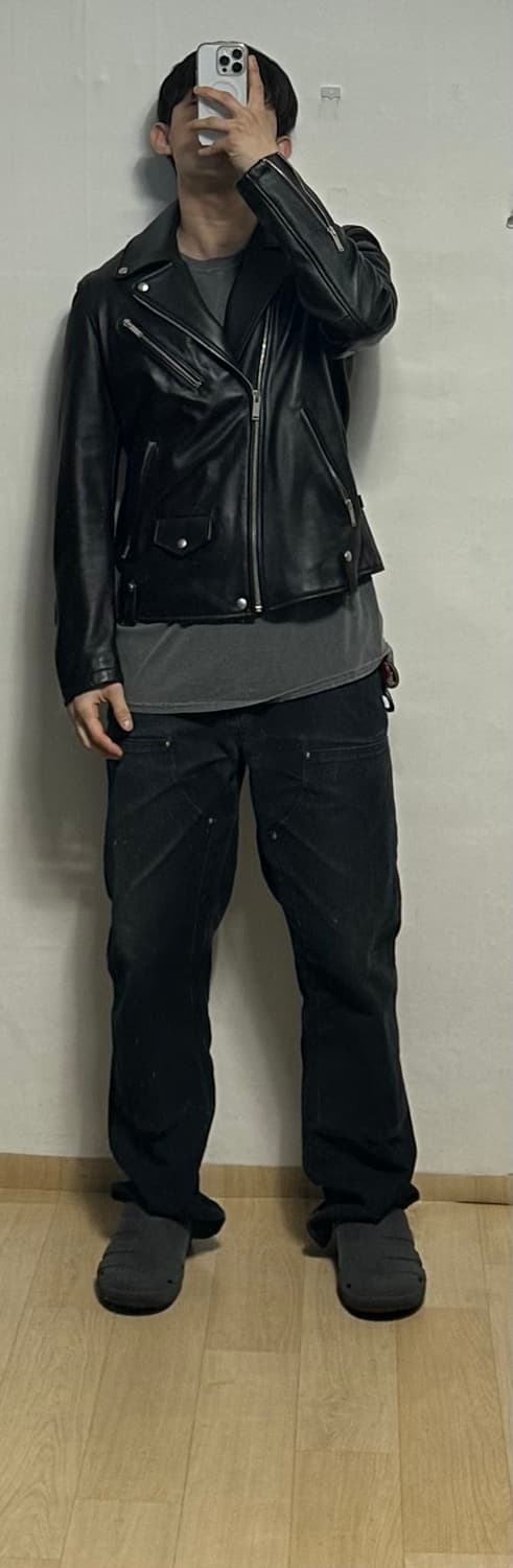 에이징씨씨씨 램스킨 라이더자켓 상품이미지5