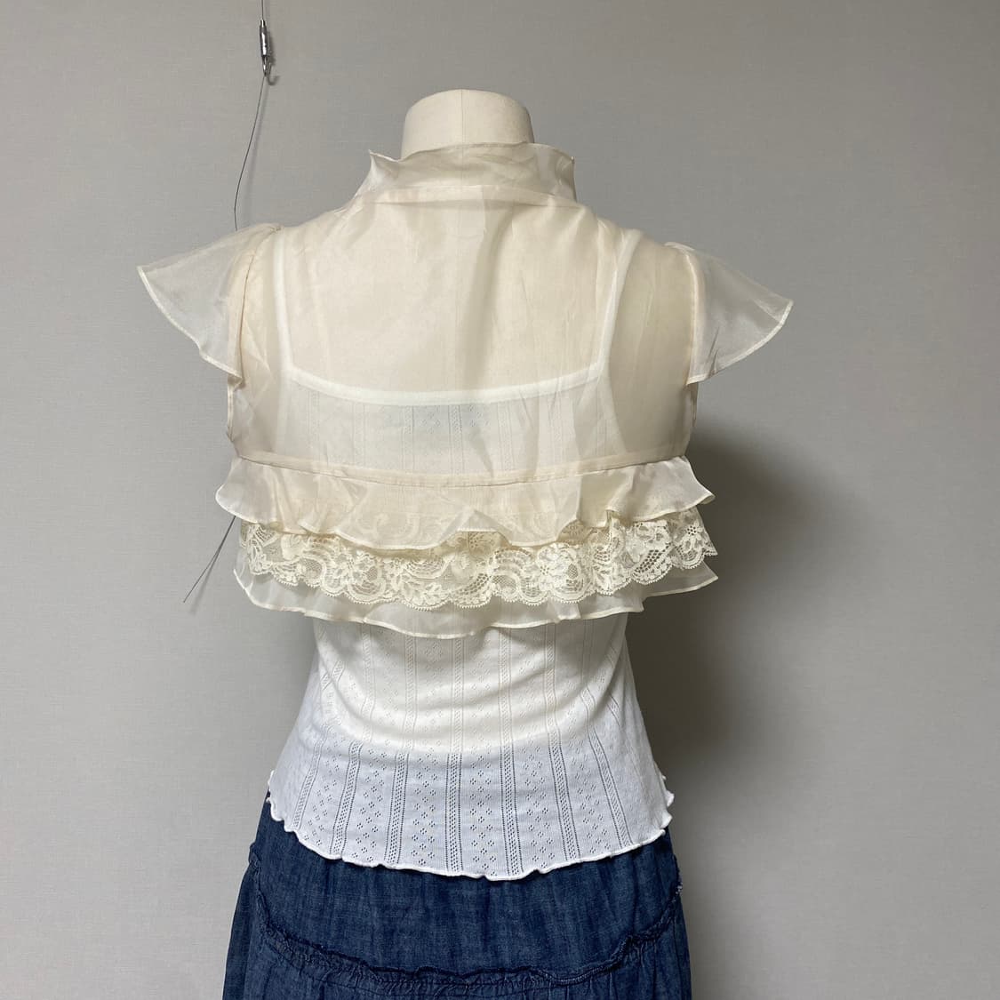 쉬폰 레이스 쁘띠 볼레로 상품이미지8