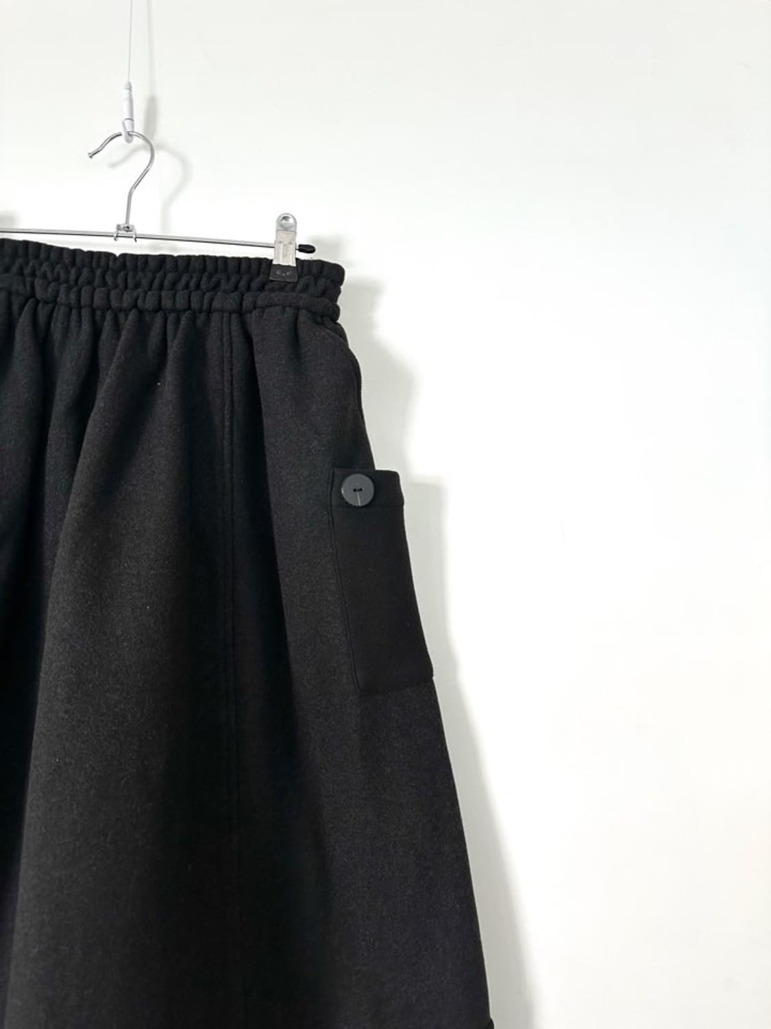 Warm soft banding skirt / black & grey 상품이미지2