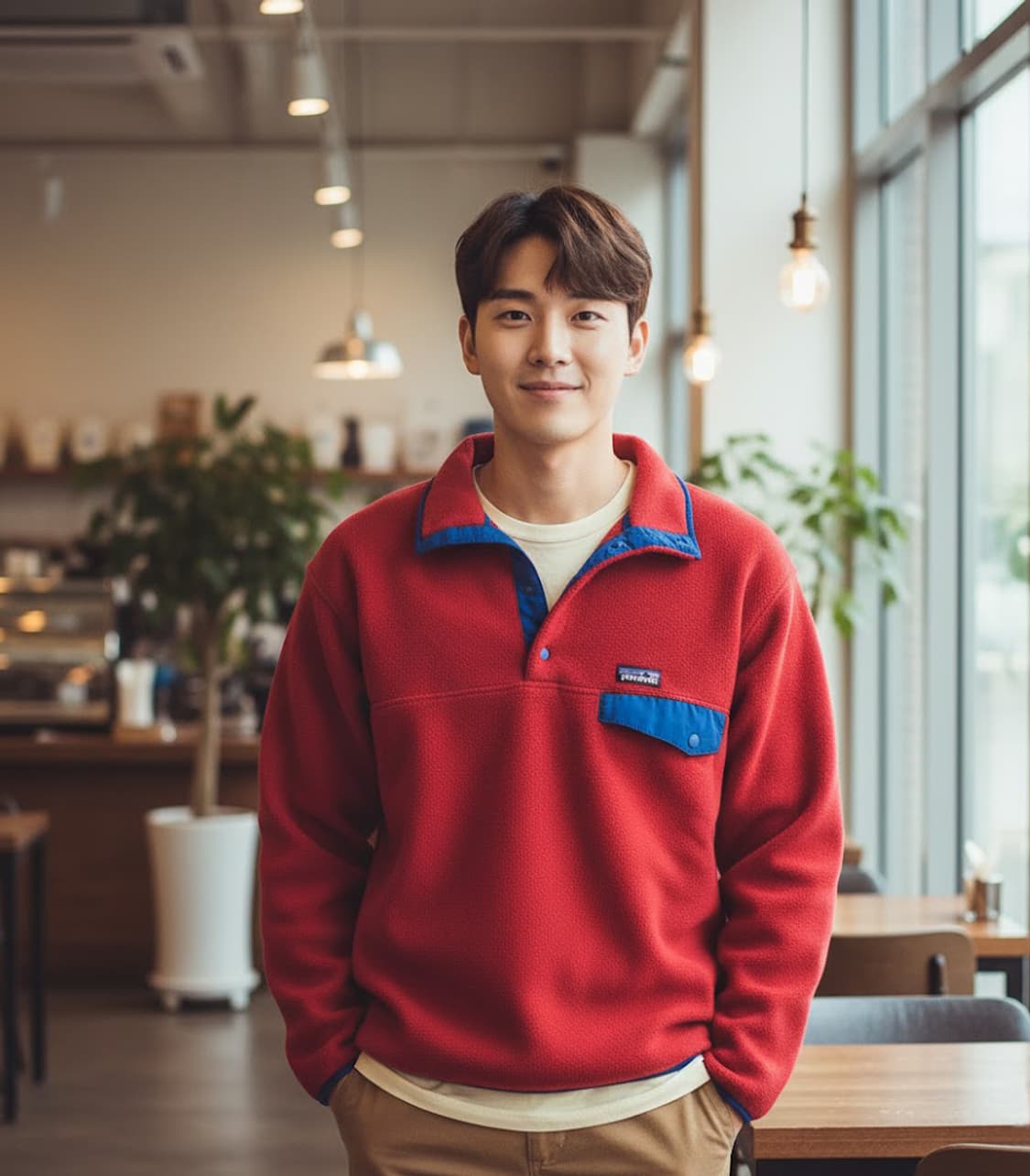 파타고니아 신칠라 스냅티 풀오버 레드  M 상품이미지2