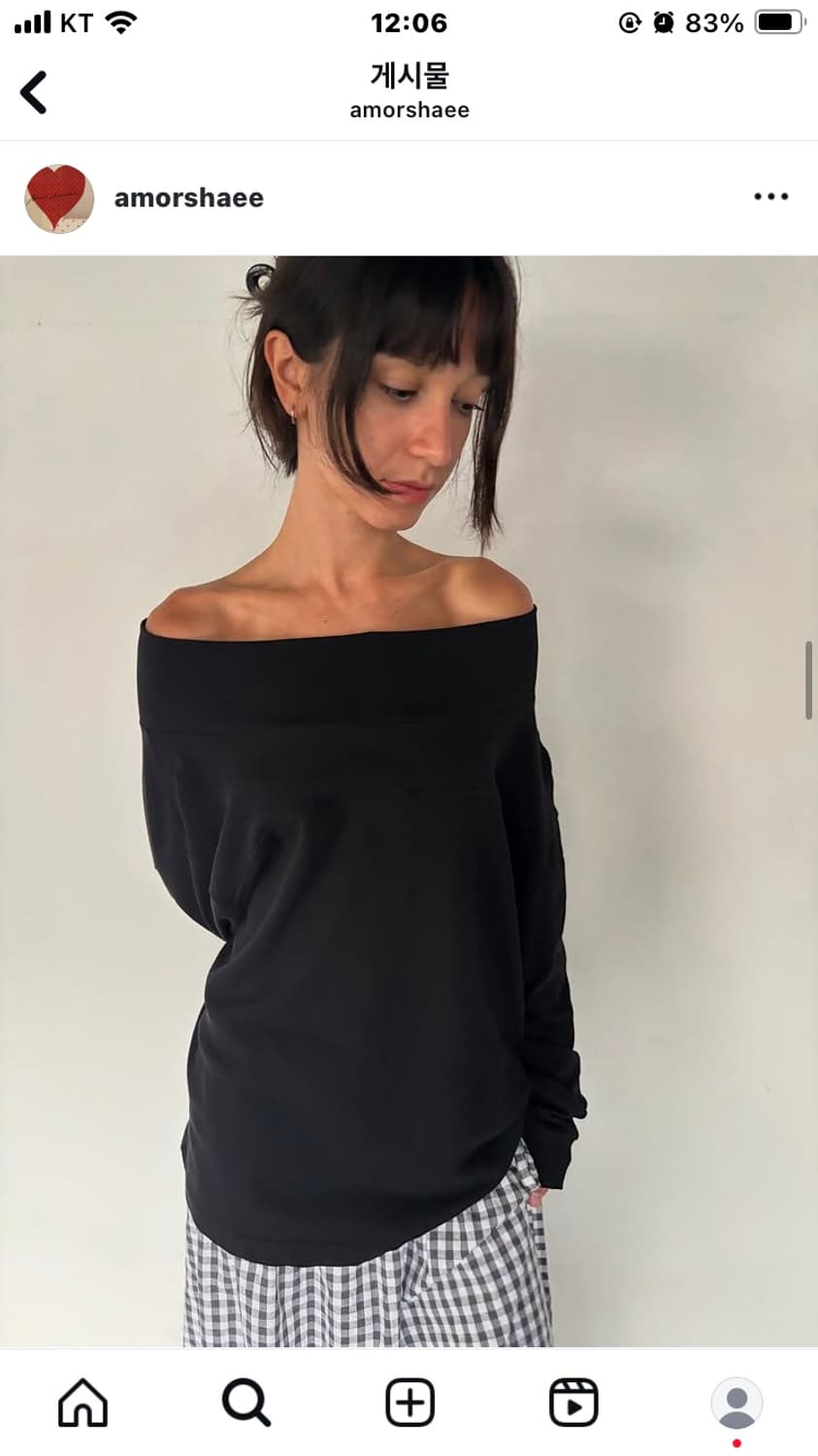 LINE SWEATSHIRT - BLACK 상품이미지1