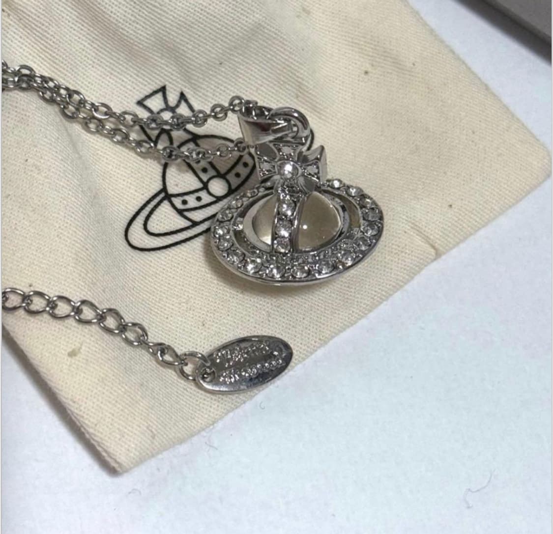 비비안웨스트우드 아카이브 클리어 크리스탈 orb 팬던트 목걸이 상품이미지1