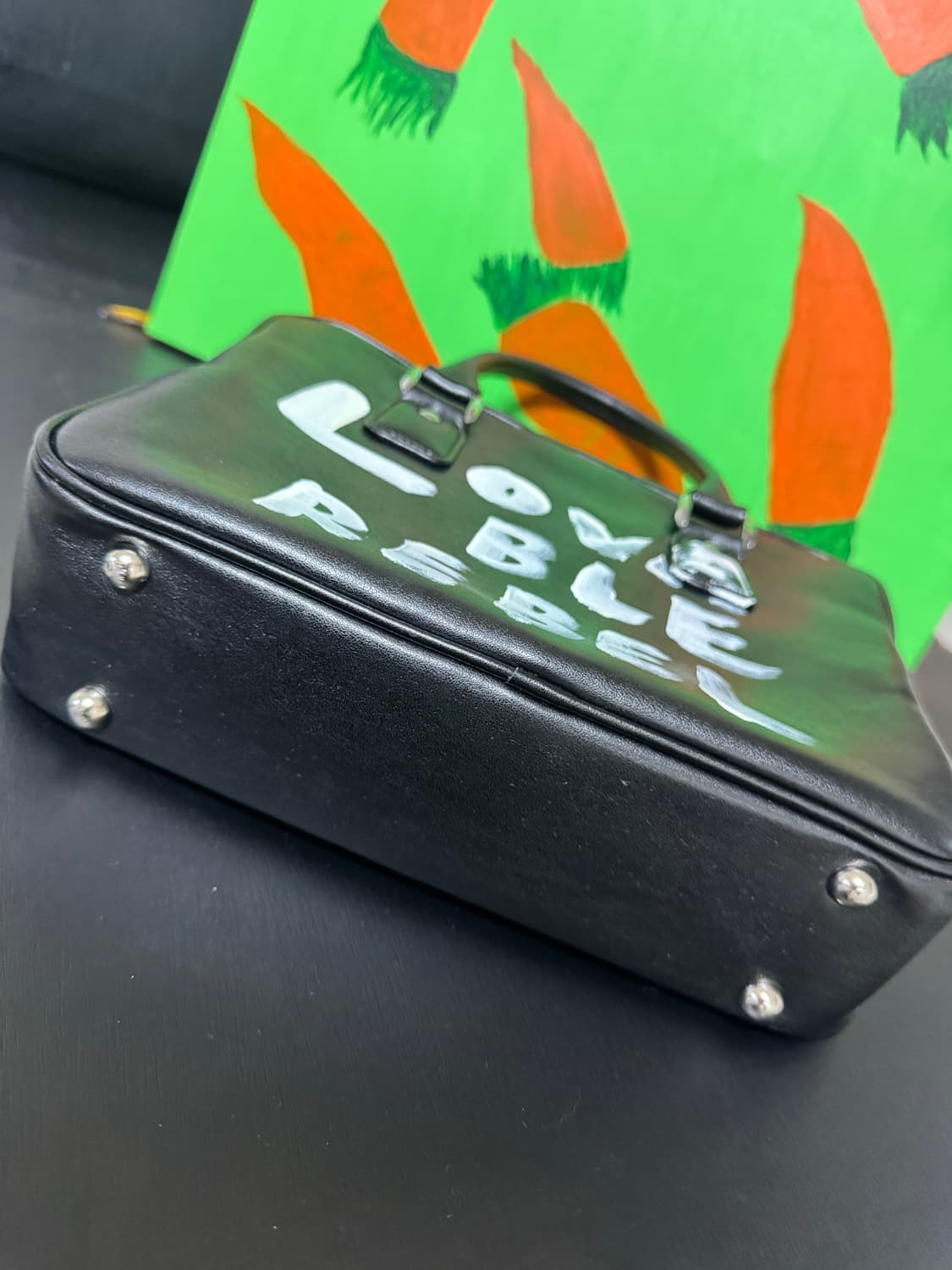 꼼데가르송 걸 페인트 백 블랙 상품이미지6