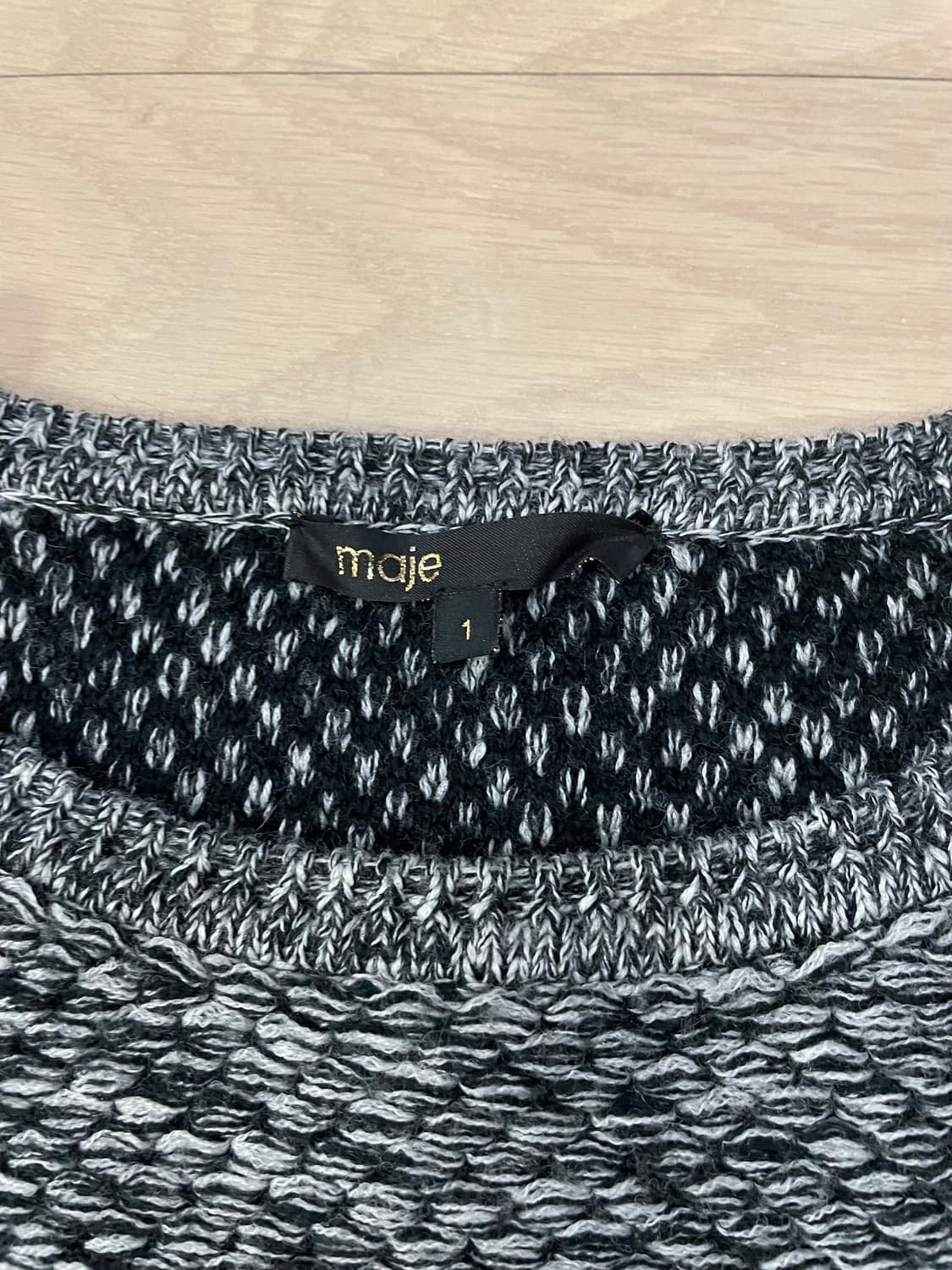 [새상품급] maje 블랙그레이 니트 스웨터 마쥬 상품이미지2